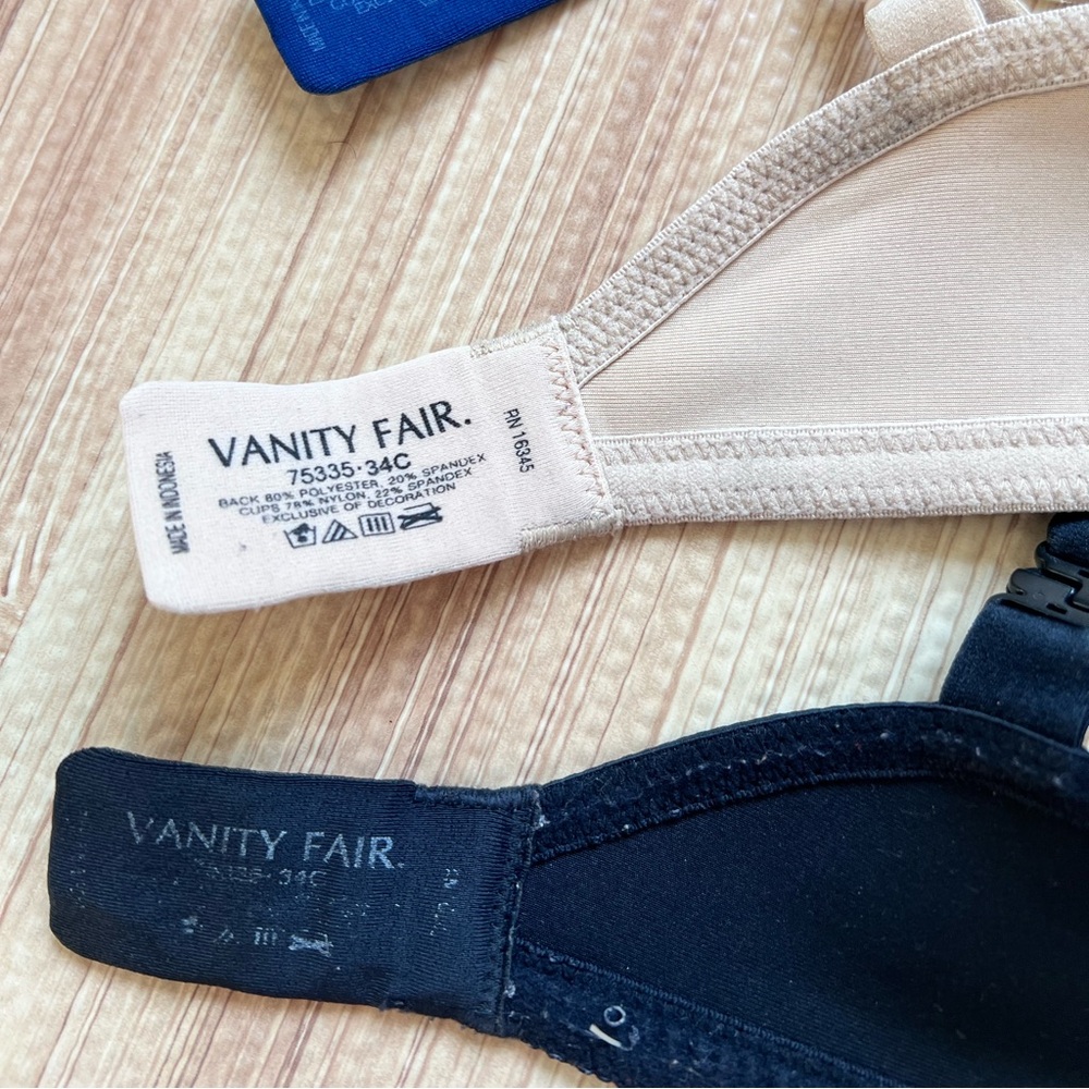 6 Vanity Fair Bras size 34C